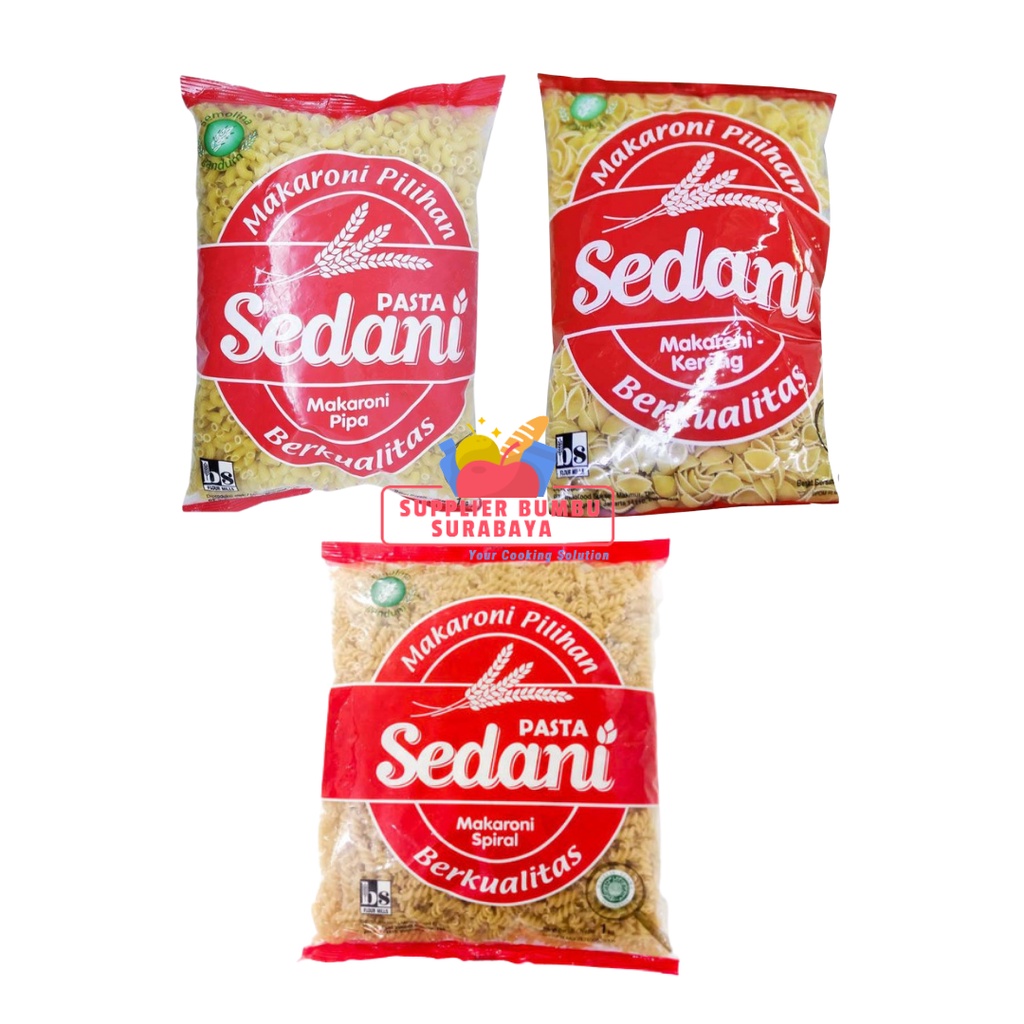 

Sedani Makaroni 1kg Macaroni Spiral Kerang Pipa