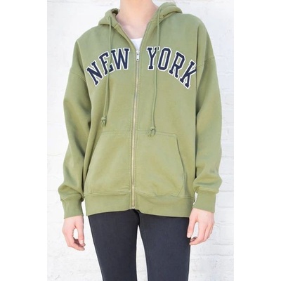 SWEATER HOODIE NEW YORK ZIPPER PRIA WANITA OUTFIT KOREAN FASHION TERKINI