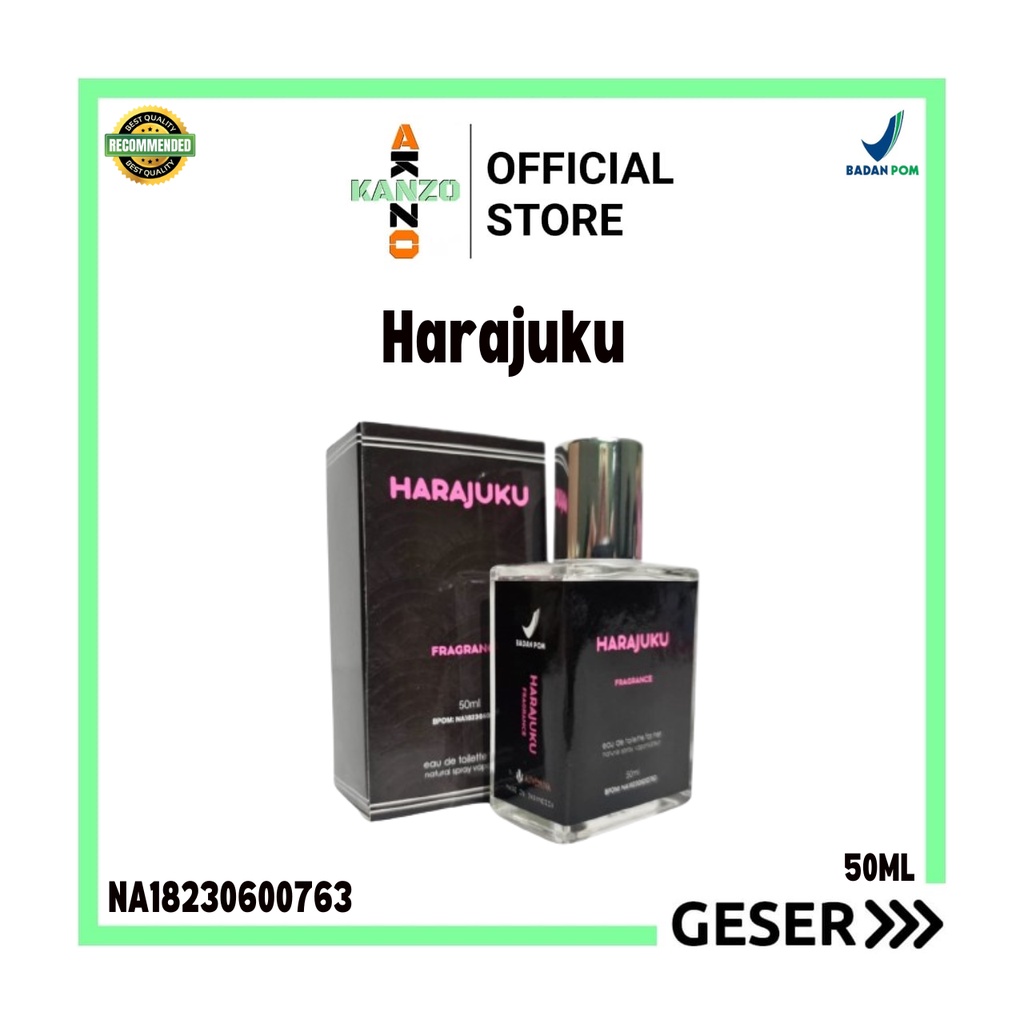 Kanzo - [BPOM] Parfum Harajuku 50ml Premium / Parfum Harajuku 50ml Best Seller / Parfum Wanita Wangi Tahan Lama