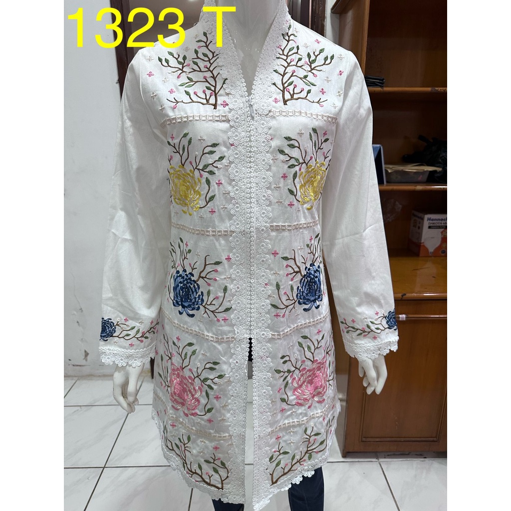 tunik kebaya alexuez  bordir kombinasi brukat premium /tunik premium bordir timbul