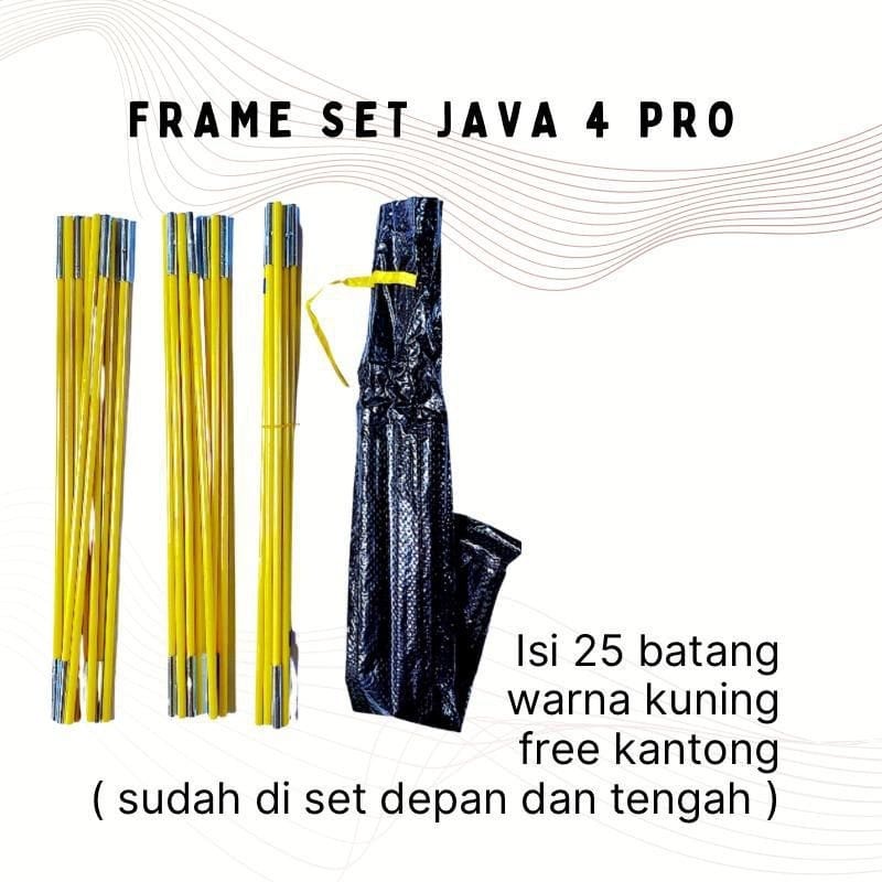 Frame Set Borneo 4 Frame Tenda Fiberglass 1 Set Frame Java 4 Pro