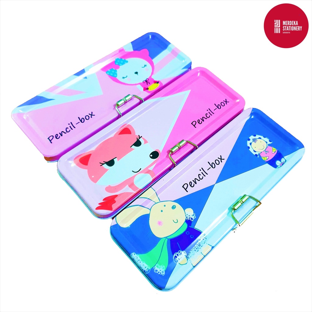 

Pencil Case/Tempat/Tepak Pensil/Alat Tulis Kaleng Box/Kotak 2 Susun/Tingkat QZ-201