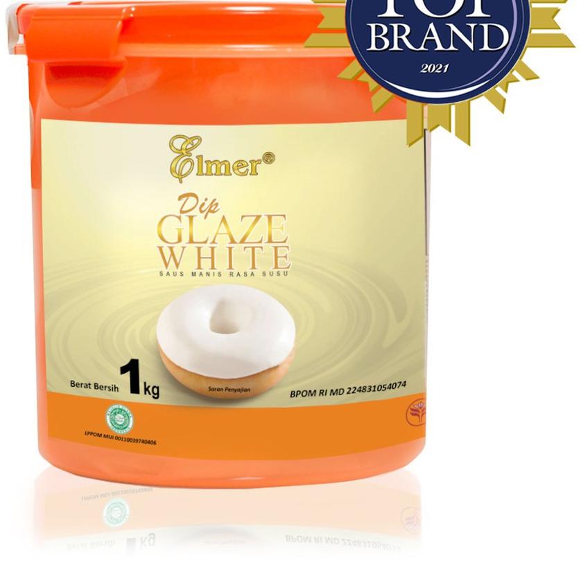 

➽ Elmer Dip Glaze White 1 kg | Topping Donat | Selai Roti ✯
