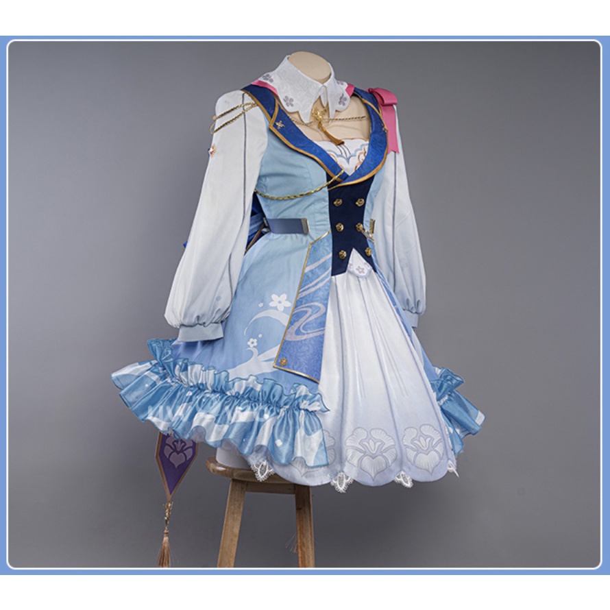 PRE-SALE UWOWO Genshin Impact Ayaka Cosplay Costume Fontaine Springbloom Missive Dress New Skin Outfit Costume Role Play Outfit