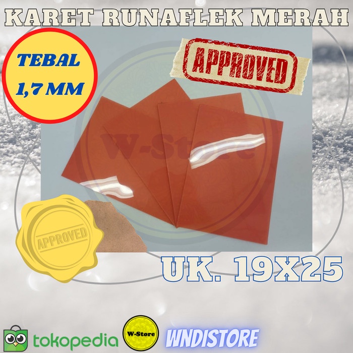 

Terlaris Karet Runaflek Merah 19X25Cm / Karet Stempel Runaflek Merah