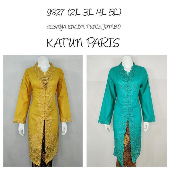 INDAH ABAYA KEBAYA JUMBO MODERN ENCIM TUNIK LENGAN PANJANG BORDIR