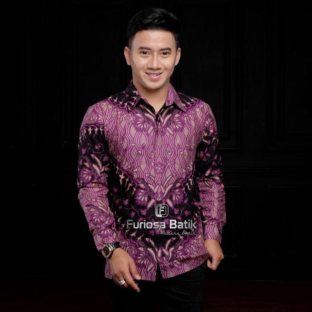 FURIOSA BATIK SAWUNGGALING Kemeja Batik Pria Lengan Panjang Ukuran M L XL XXL