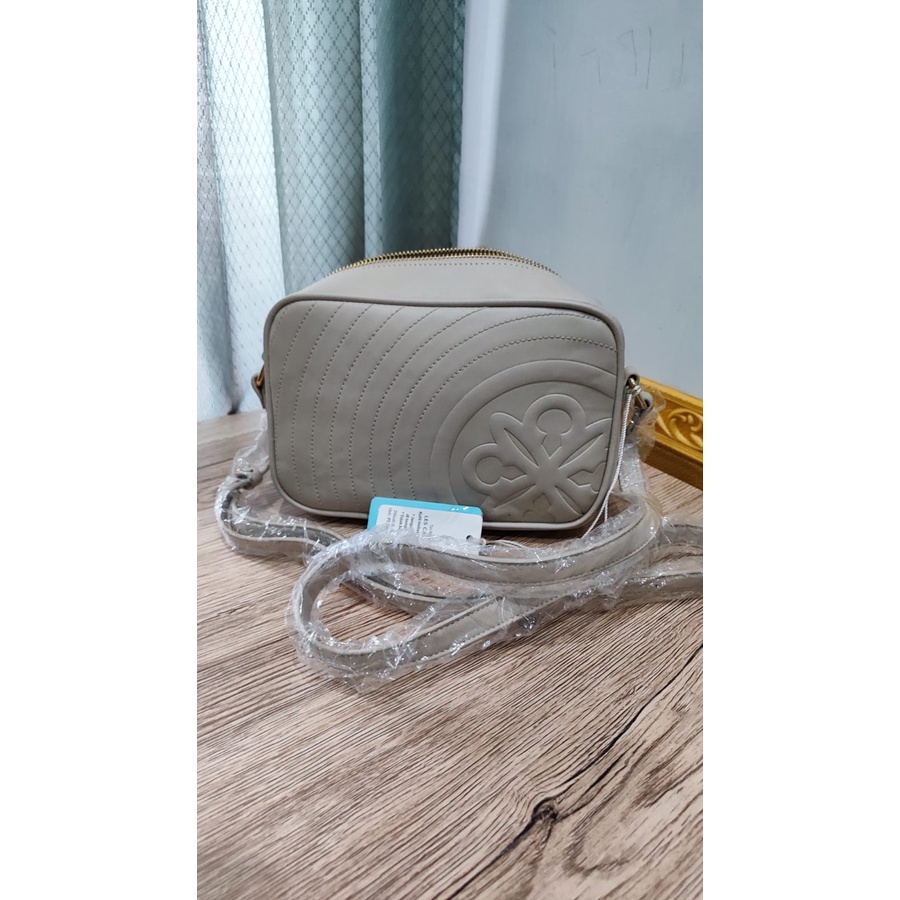 LES CATINO - CAMERA BAG FIDEL CROSSBODY QUILTED - SILVER GREY