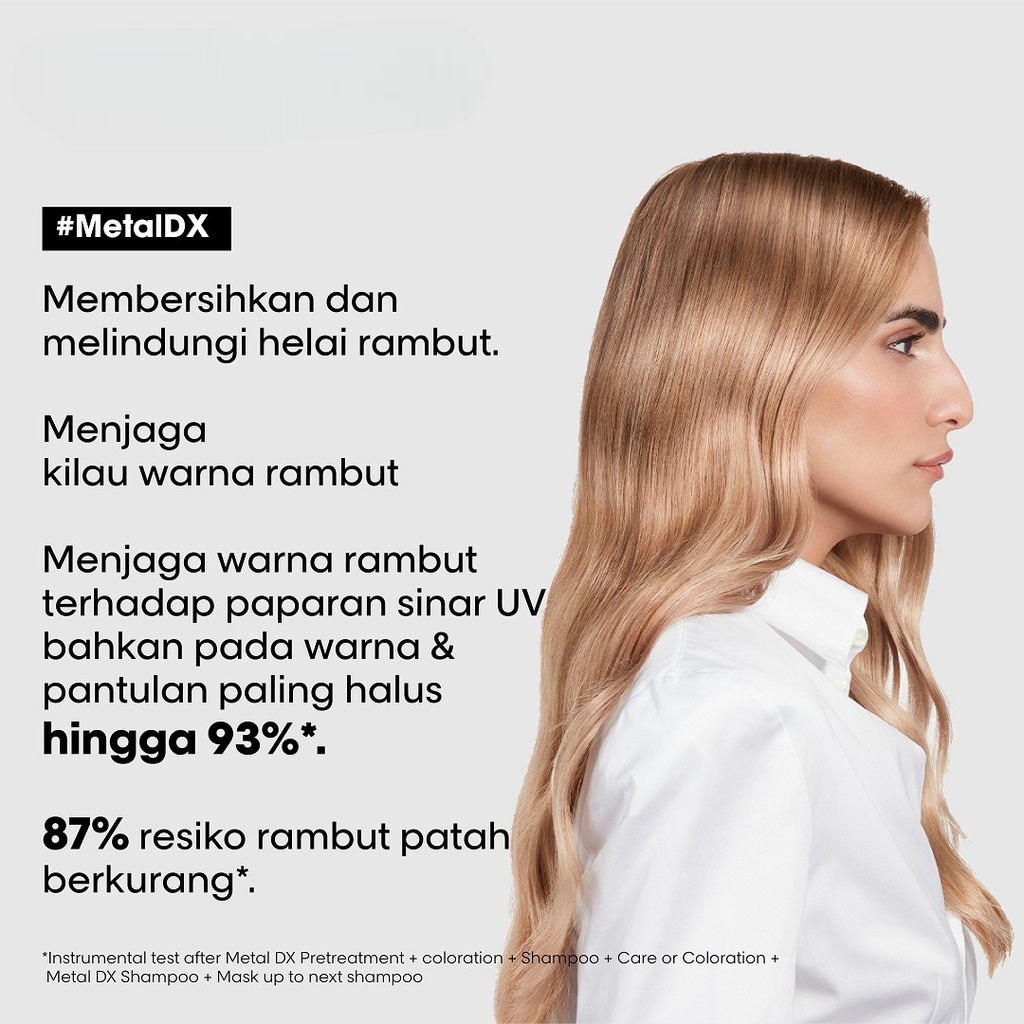 LOREAL Serie Expert Metal DX Shampoo Hair Mask - Perawatan Nutrisi Rambut Berwarna Diwarnai Patah