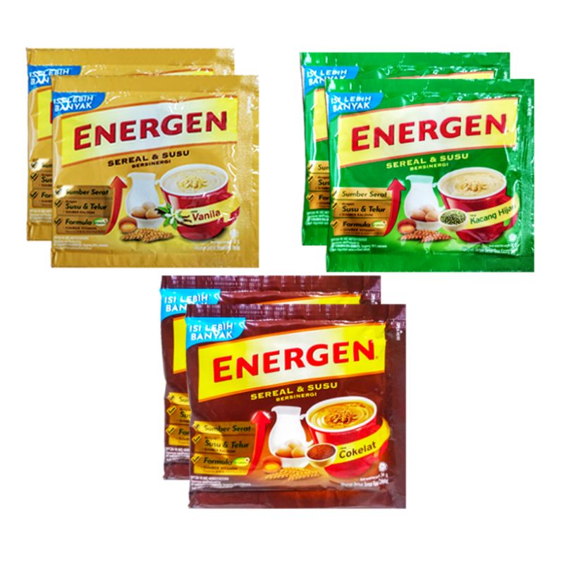 

Energen Sereal 3Varian Rasa - 1Renceng 10 Sachet