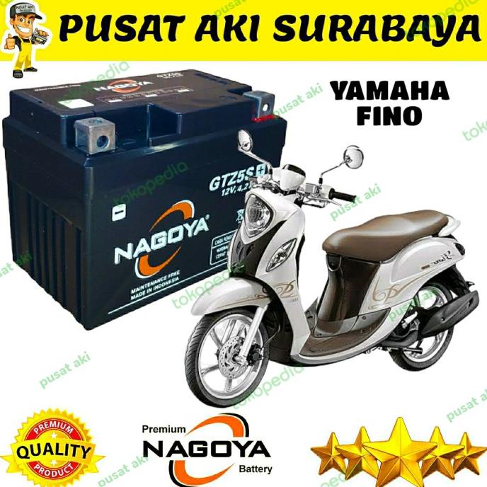 Aki Berkualitas Super Nagoya Gtz5S Accu Kering Motor Yamaha Matic Fino Debezzz