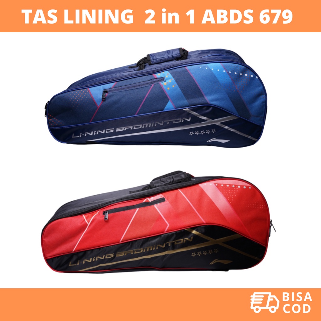 Tas Raket Lining Tas Lining 2 in 1 ABDS679 Original