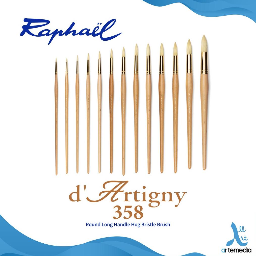

Kuas Lukis Raphael 358 Round D Artigny Hog Bristle Brush Long Handle