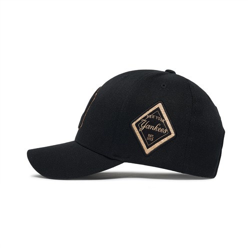 hat / mlb ny yankees stamp ball cap black/gold 100% authentic