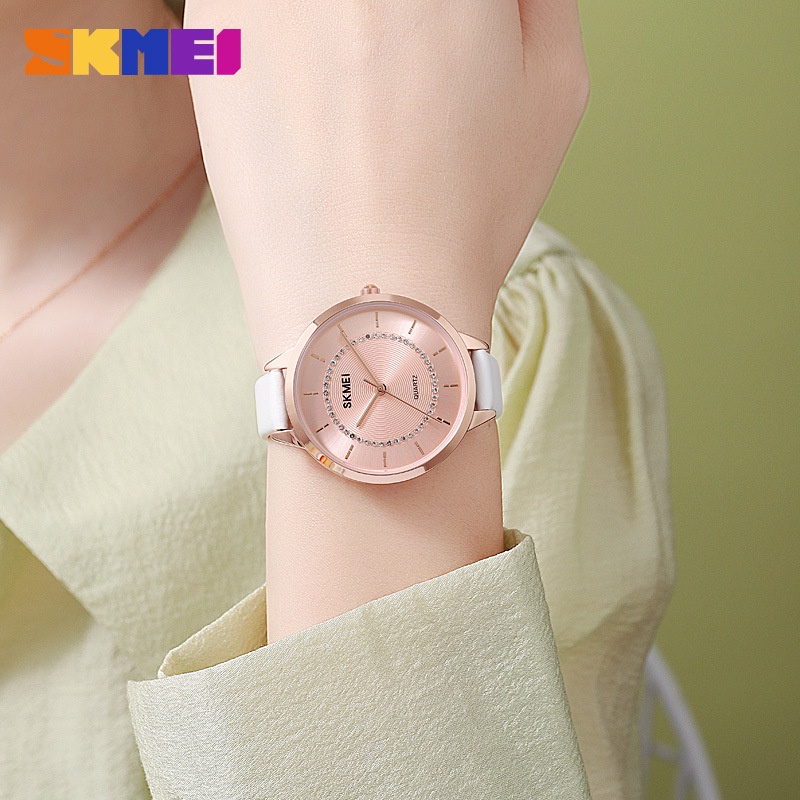 SKMEI 1976 Jam Tangan Wanita Analog Tali Kulit WATCHKITE WKOS