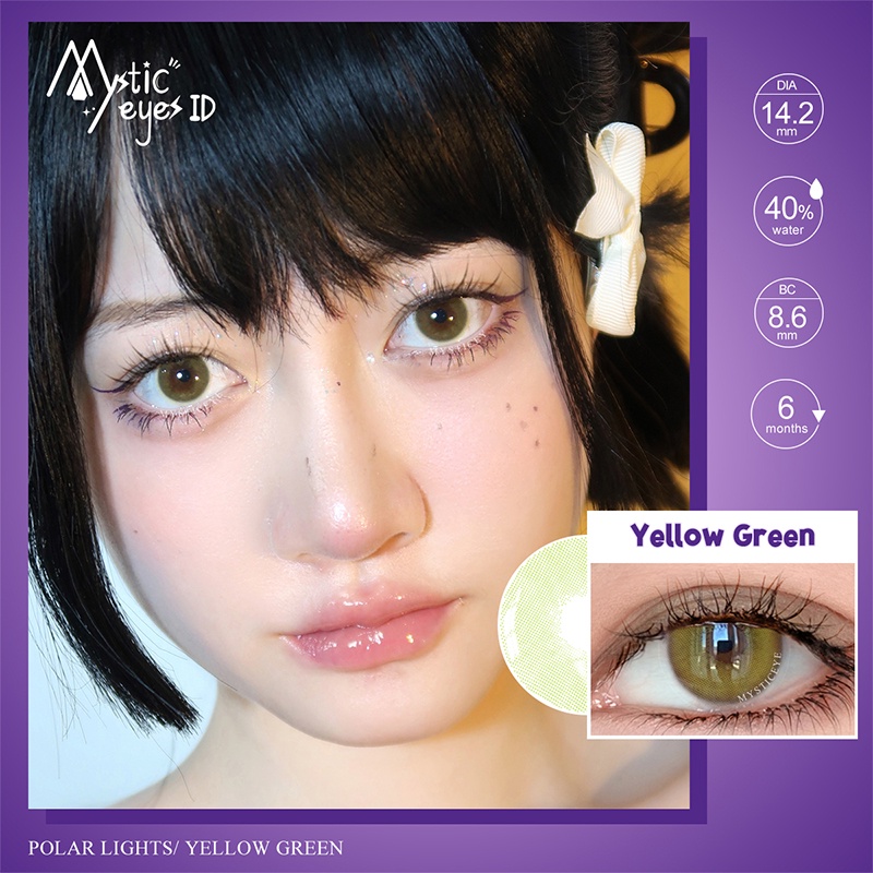 [✅COD] MYSTICEYES softlens polar lights series brown blue lensa kontak colore contact lense normal 14.2mm