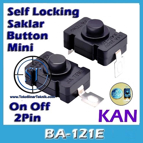 BA-121E Switch Senter 18x12mm 1.5A 1812KD Saklar Senter KAN Senter Kepala / Flashlight CREE