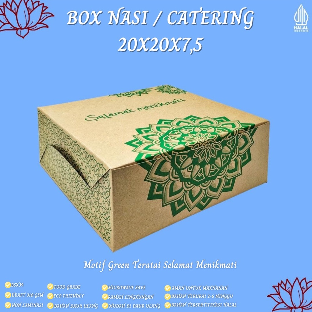 Box Nasi Catering Dus 20X20 Box 20x20 (B5K39-Non Laminasi)