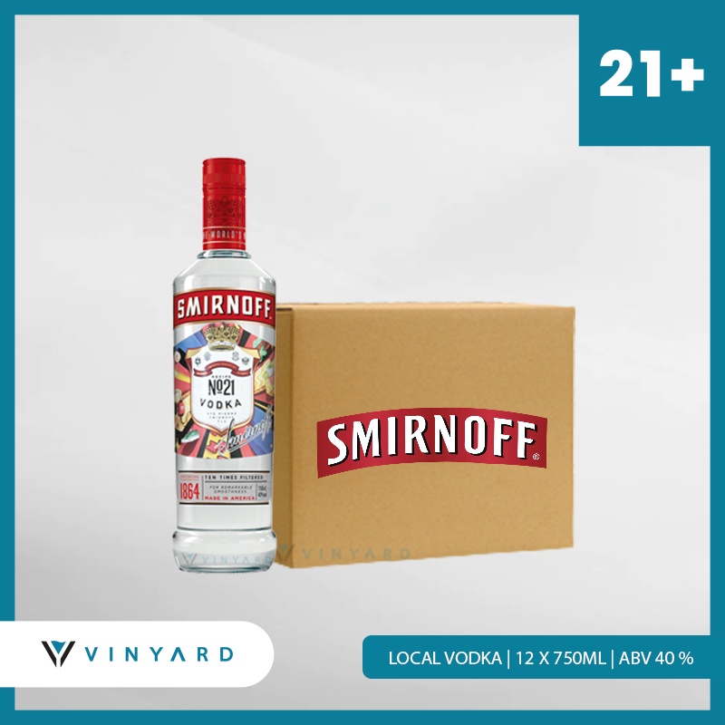 Smirnoff Vodka 700 ml 1 Karton ( 12 Botol )