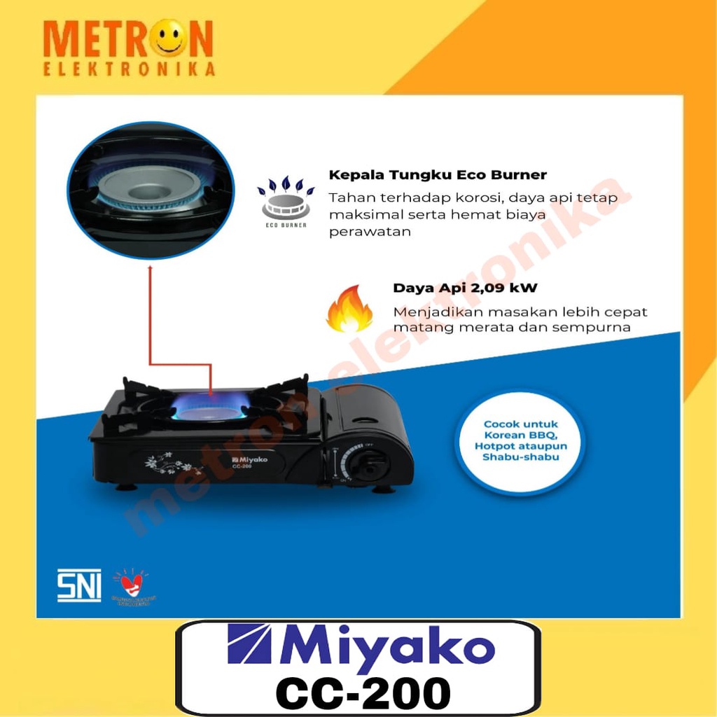 MIYAKO CC 200 - KOMPOR GAS TRAVEL / CC200