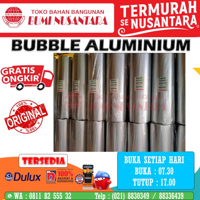 Foilku Aluminium Bubble Foil Atap Woven Bubble Double Peredam Panas Atap