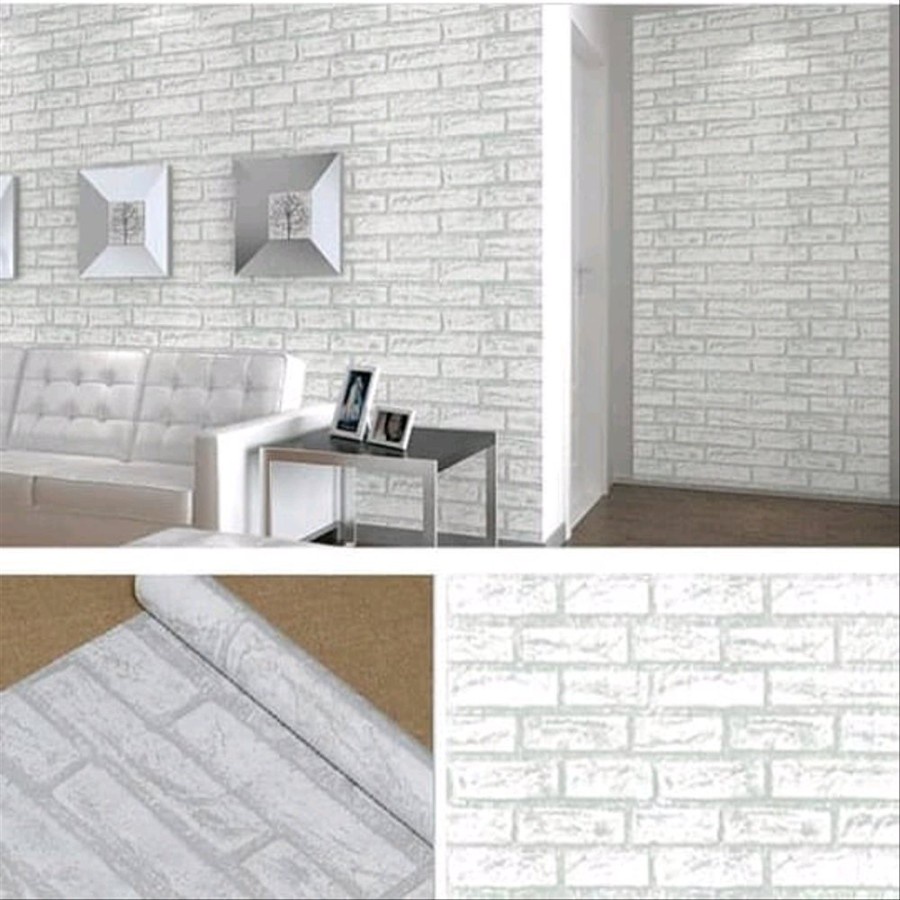 PROMO Wallpaper Dinding Motif Batako Panjang 4Meter X 45Cm