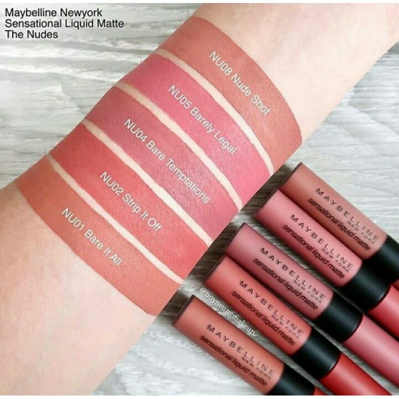 FREE MAYBELLINE  SENSATIONAL LIQUID MATTE  NU01 BARE IT ALL