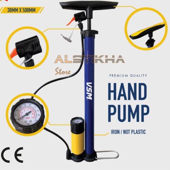 ♠ Pompa Angin Sepeda Motor Bola Tangan Body Besi  VSM ⅎ