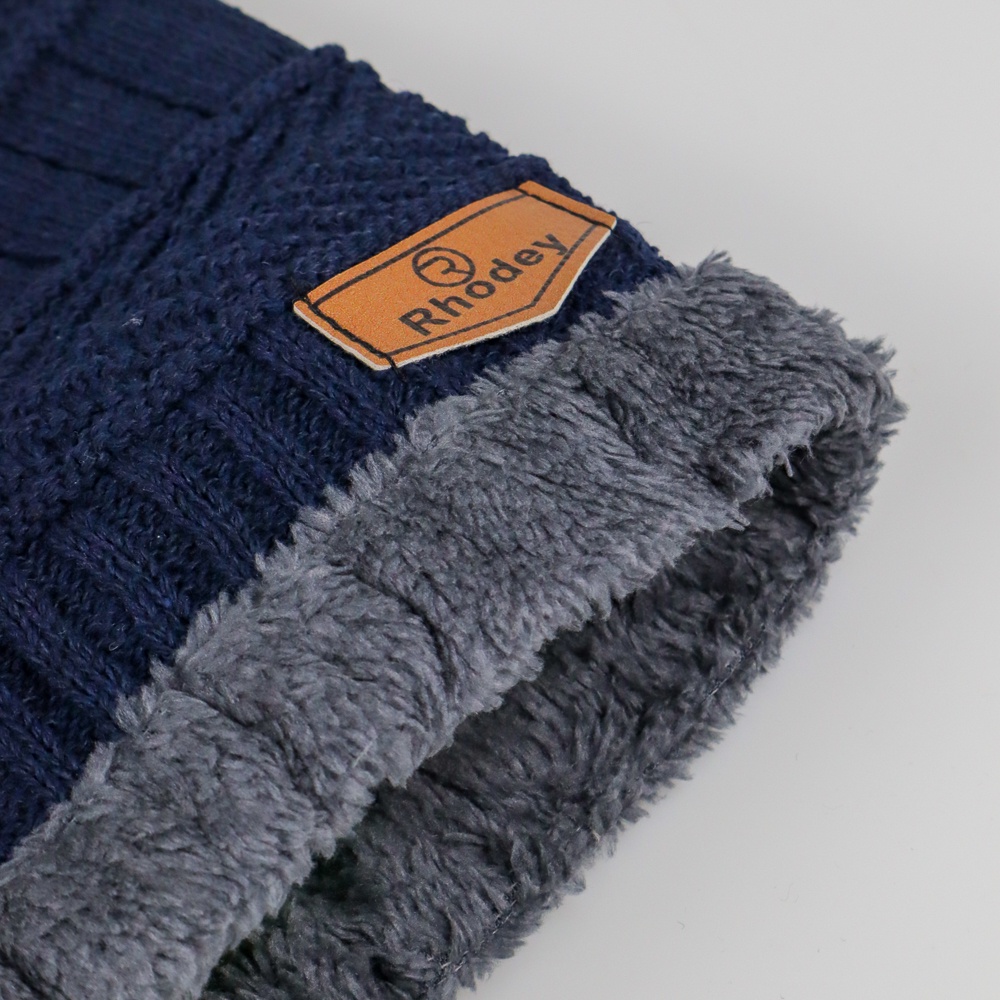 Rhodey Kupluk Wool Winter Beanie Hat - Blue