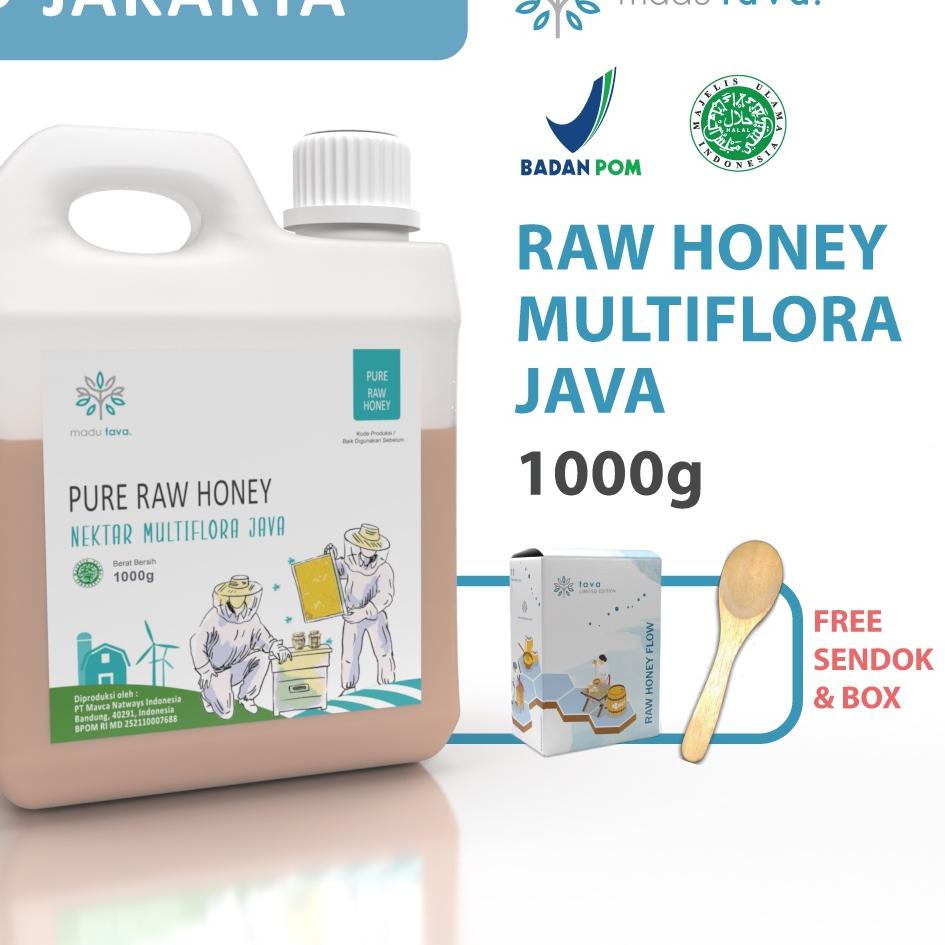 

♚ Murni Asli Tava Nektar Multiflora Java 1kg Grade A 100% Alami Pure Natural Raw Honey ➧