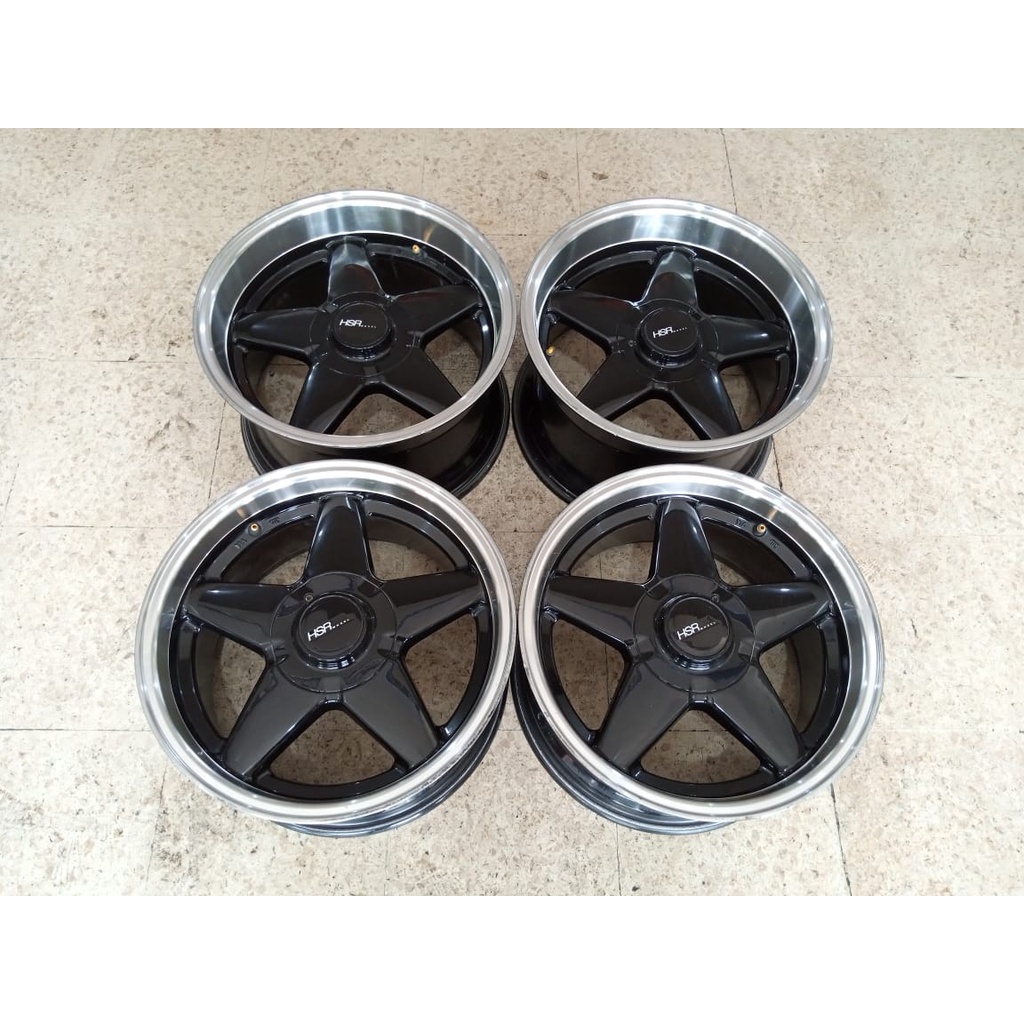 VELG BEKAS AZEV BY HSR R16X8 LUBANG 4 PCD 4X100/4X114ET 25/35