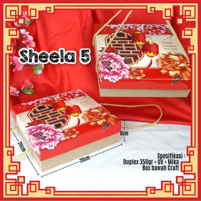 

⭐BISA COD⭐ (Per 10pc) Box Imlek 20x20, t6cm / Kotak Bolu Chinese New Year