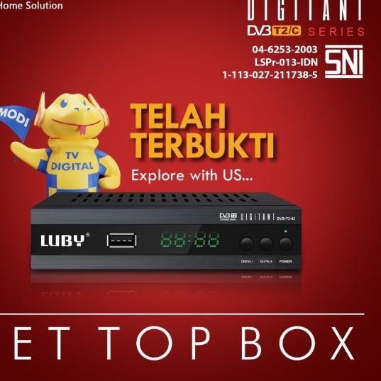 ○ Set Top Box Luby Receiver TV STB Digital Full HD SNI Original DVBT2-02 ✧