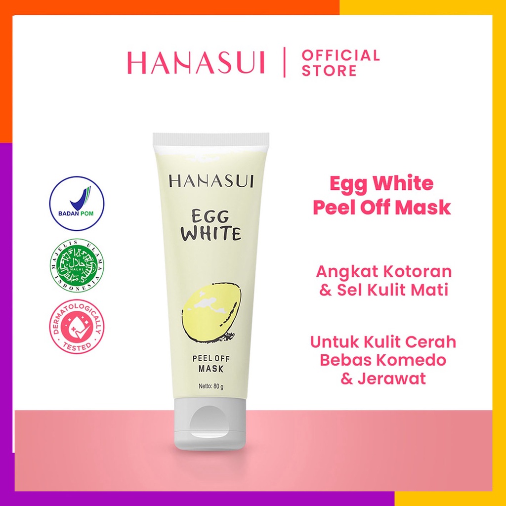 HANASUI Peel Of Mask Egg White 80gr BPOM