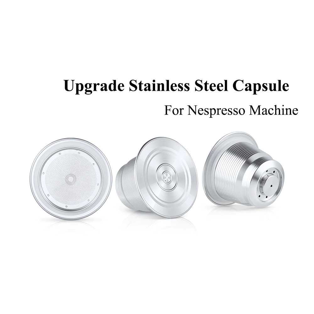 (BISA COD) FTIHSHP iCafilas Refillable Capsule Upgrade Stainless Steel 1PCS for Nespresso