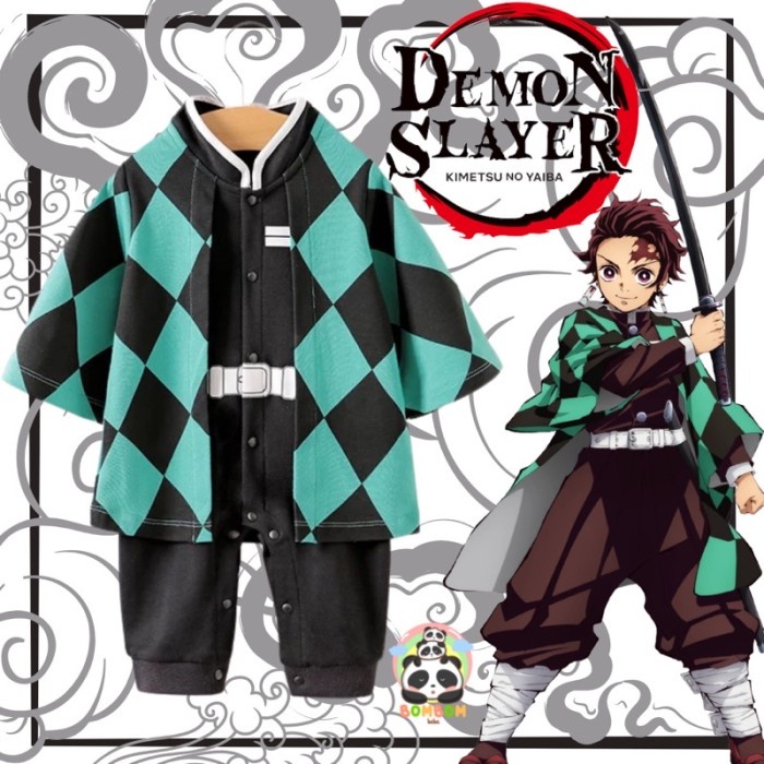Baju Bayi Jumper Anime Romper Tanjiro Demon Slayer Import Premium