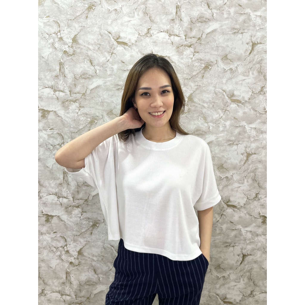 MODAVIE - MOANA Rib Knit Top Atasan Wanita Blouse Oversize