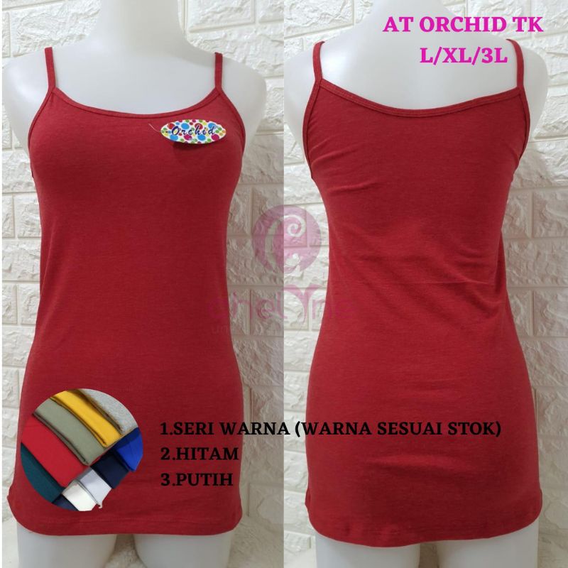 Tanktop polos panjang tali kecil, tengtop orchid Singlet Katun Tebal Import L-XXL Orchid Tali Kecil Warna Warni/Tanktop Tali Kecil Katun Tebal Premium Orchid Size L-XXLtank top orchid onek tali kecil size L XL XXL bahan katun