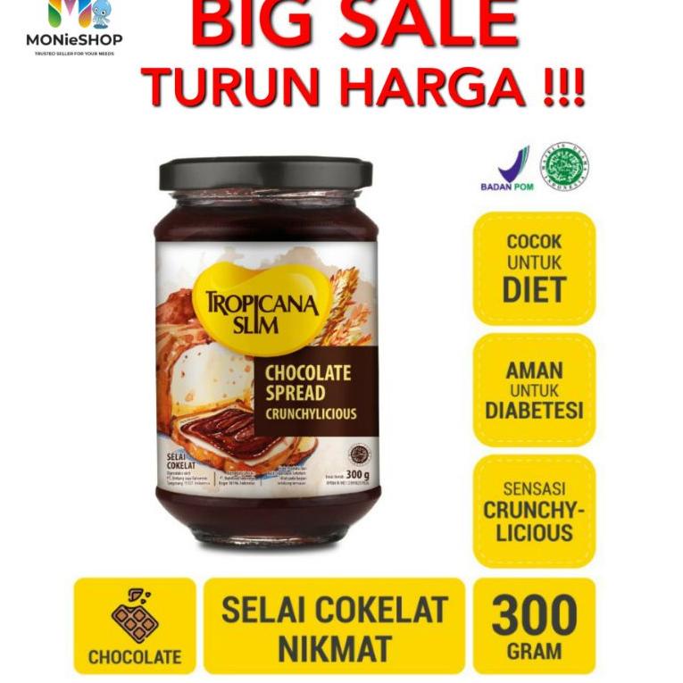 

Terjamin Tropicana Slim chocolate spread 300gr /strawberry jam selai coklat Strawberry / tropicana slim .,..,.,.,.