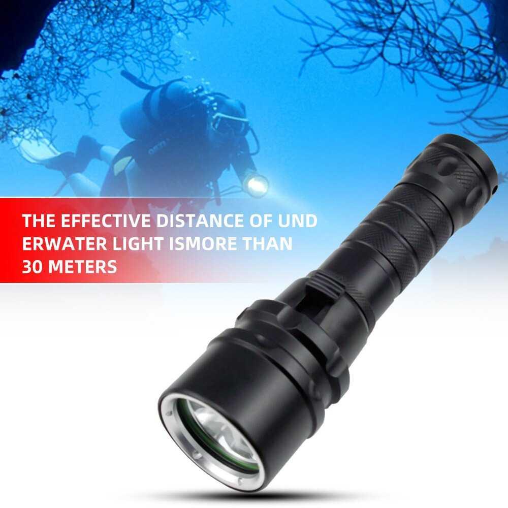 Senter LED Diving Flashlight Waterproof L2 1200 Lumens - G300 - Black