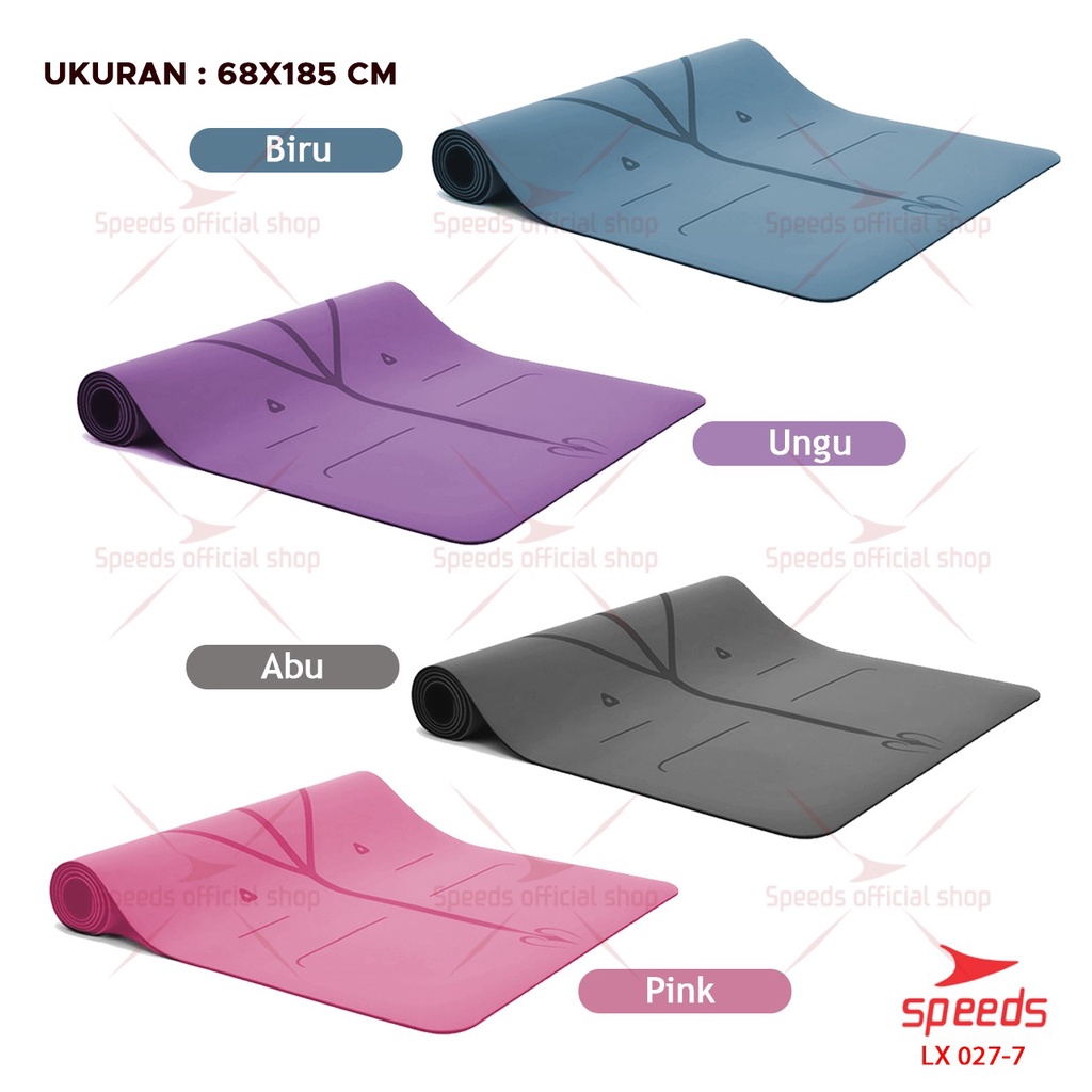 SPEEDS Matras Yoga Mat Pu Karet Matras Premium Karpet Spons Speeds bonus tas 027-7