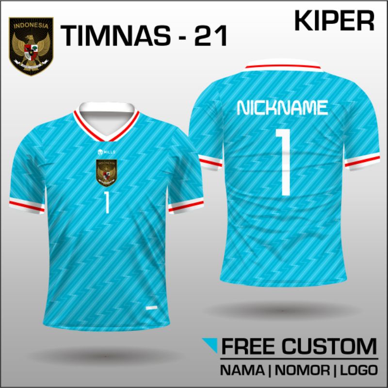 Jersey kiper sepakbola baju timnas sepakbola Indonesia lengan pendek dan panjang terbaru