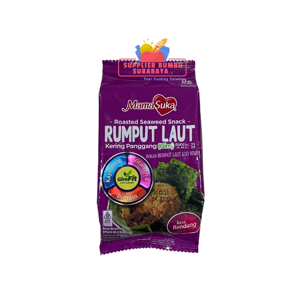 MamaSuka Rumput Laut Kering Panggang Roasted Nori Seaweed All Varian 4.5g