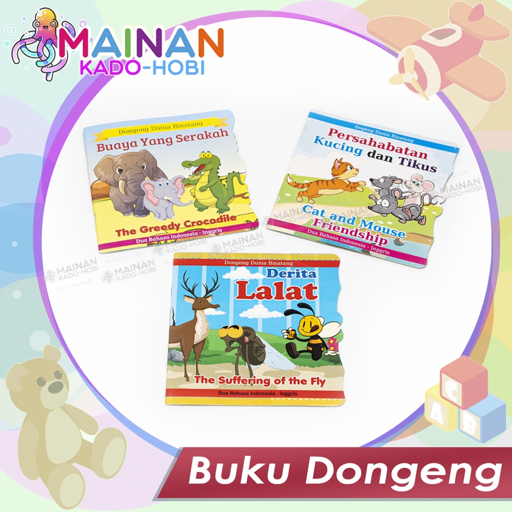 HOBI KOLEKSI MAINAN EDUKASI BUKU CERITA DONGENG ANAK KARAKTER FABEL