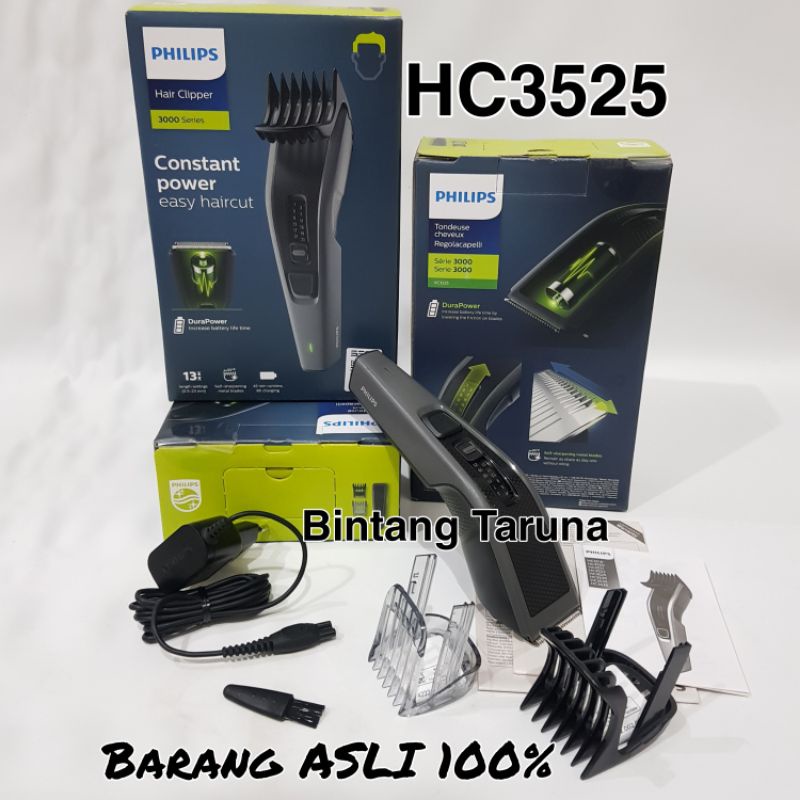 Hair Clipper Philips HC3525/15 Alat Gunting Rambut Philips HC3525 Hair/Beard Trimmer HC3525