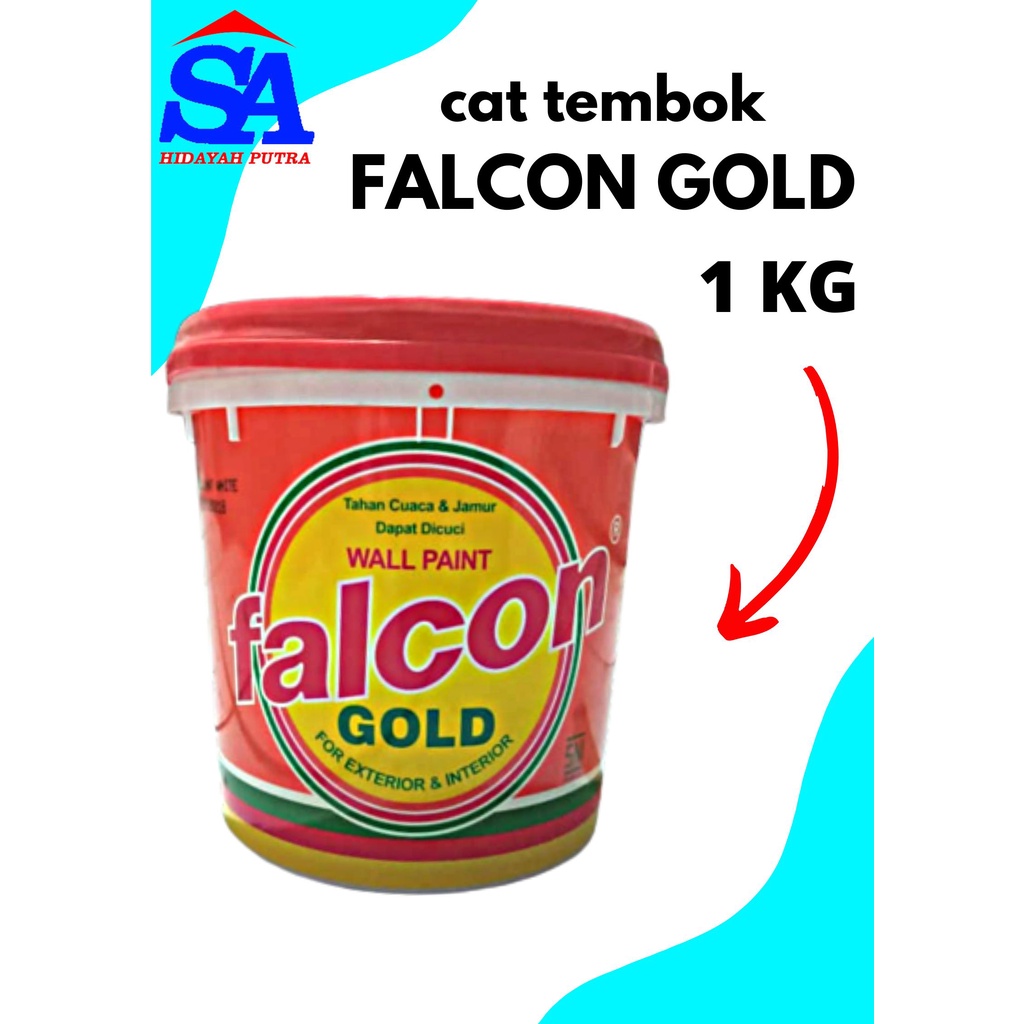 CAT TEMBOK / DINDING 1KG FALCON GOLD CAT PELAPIS TEMBOK CAT DINGDING Cat tembok FALCON GOLD 1 kg cat