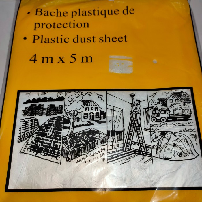 Sarung Sofa Bed Terlaris ✨ PLASTIK 4 x 10 M ALAS COR DEBU AIR PERABOT TERPAL FURNITURE 55CmX20M +TAP