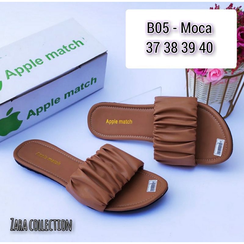 Sandal wanita kulit model selop B05 Sandal kulit kondangan wanita elegan Sandal selop kulit cewek tr