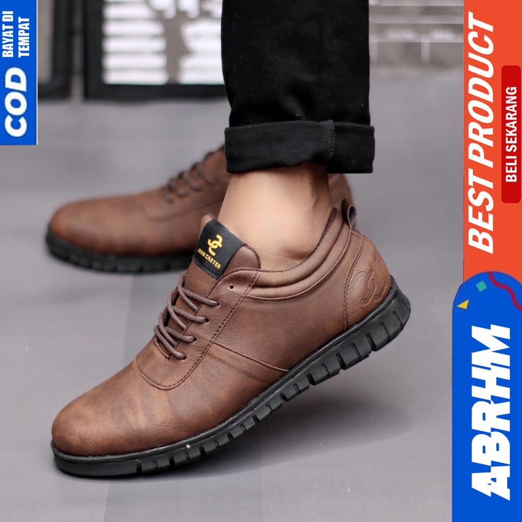 Sepatu Formal Oxfrod Pria Pantofel Hitam Casual Kerja Kantor Abrhm Colline