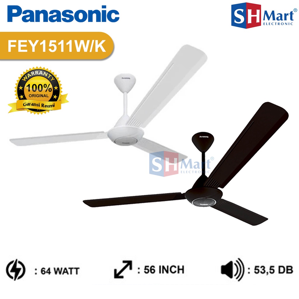 CEILING FAN PANASONIC FEY1511K/W KIPAS ANGIN GANTUNG PLAFON FEY1511 GARANSI RESMI